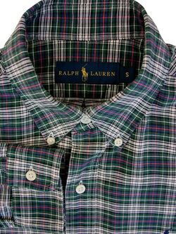 RALPH LAUREN Shirt Mens 15 S Multi-Coloured Check NEW