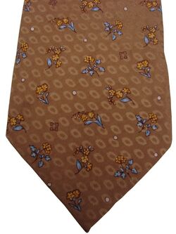 GIVENCHY Mens Tie Brown - Flowers