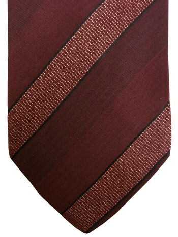 HUGO BOSS Mens Tie Burgundy - Stripes