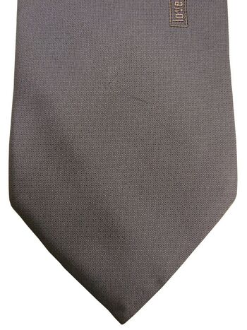 MOSCHINO Mens Tie Grey To Black PEACE & LOVE