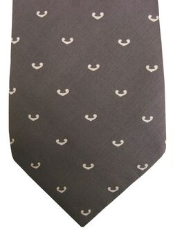 JIM THOMPSON Mens Tie Dark Grey - White Shapes