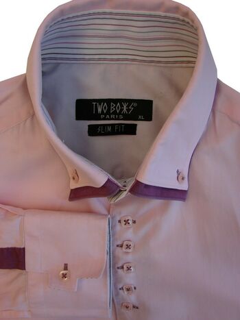 TWO BOXS PARIS Shirt Mens 17 XL Pink