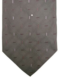 JAN PAULSEN Mens Tie Grey - Multi-Coloured Mini Rectangles