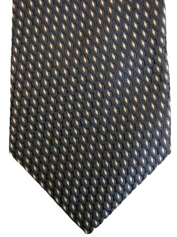 NEW & LINGWOOD Mens Tie Dark Blue - Textured Diamonds