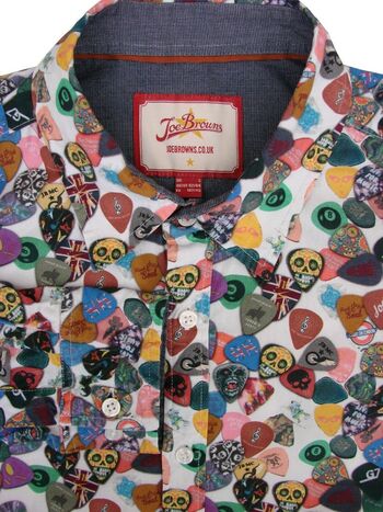 JOE BROWNS Shirt Mens 17 L Colourful Plectrums