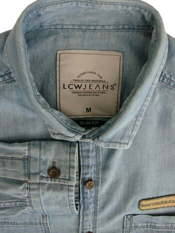 LCW JEANS Shirt Mens 16 M Blue Denim