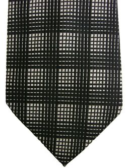 DUCHAMP LONDON Mens Tie Black & Cream Design