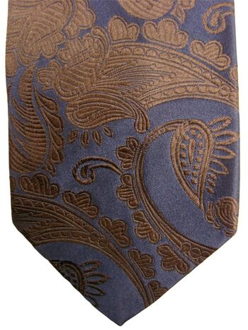 DUCHAMP LONDON Mens Tie Dark Purple - Brown Flowers SKINNY NEW
