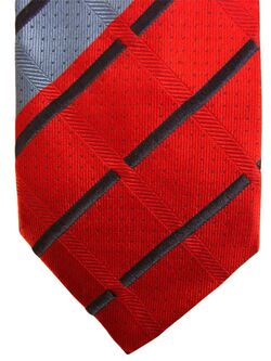 VERSACE Mens Tie Multicoloured Stripes & Check