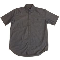 KANGOL Shirt Mens 14.5 M Grey SHORT SLEEVE