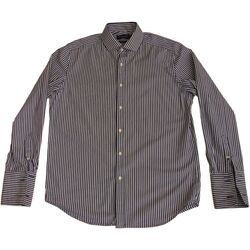 OSBORNE Shirt Mens 15.5 M Blue & White Stripes CLASSIC FIT