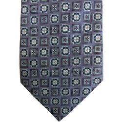 CANALI Tie Mens Tie Blue – Blue & Pink Shapes NEW