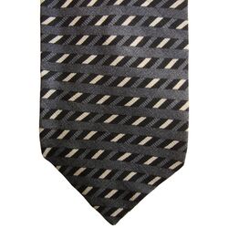 GIORGIO ARMANI Mens Tie Dark Grey – White & Grey Thatch