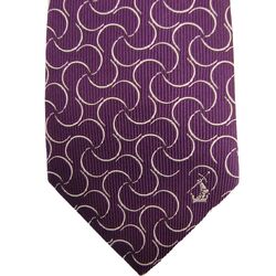GIEVES & HAWKES Mens Tie Purple - White Arcs SKINNY NEW