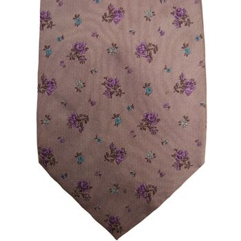 PAUL SMITH Mens Tie Light Grey – Purple Flowers