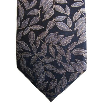 MARKS & SPENCER M&S Mens Tie Leaves – Dark Purple NEW