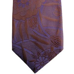 KENZO Mens Tie Brown - Flowers NEW