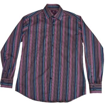 HAWES & CURTIS Shirt Mens 16 M Multicoloured Stripes BRANDON SLIM FIT NEW