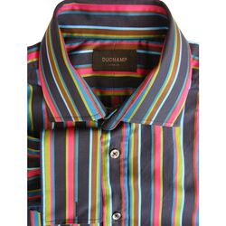 DUCHAMP LONDON Shirt Mens 16 M Multicoloured Stripes