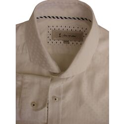 1 LIKE NO OTHER Shirt Mens 15.5 M White – White Polka Dots LIGHTWEIGHT