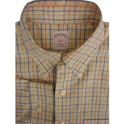 BROOKS BROTHERS 346 Shirt Mens 16.5 L Multicoloured Check NON IRON