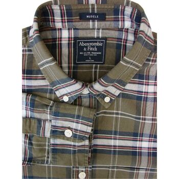 ABERCROMBIE & FITCH Shirt Mens 17 L Multicoloured Check MUSCLE