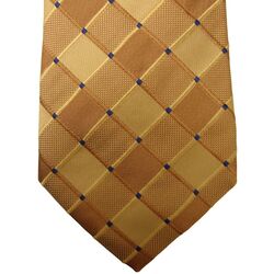 HILDITCH & KEY Mens Tie Gold Squares