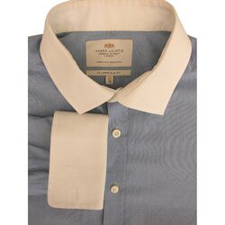 HAWES & CURTIS Shirt Mens 16.5 L Blue - White Collar & Cuffs ST JAMES SLIM FIT