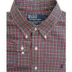 RALPH LAUREN POLO Shirt Mens 15.5 M Multicoloured Check CUSTOM FIT NEW