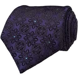 Cravate M&S Marks And Spencer Pure Soie Bleue Motif Floral - Neuf Avec étiquettes
