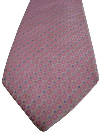 HAINES & BONNER Mens Tie Pink Polka Dots