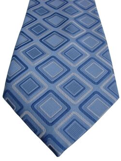 PIERRE CARDIN Mens Tie Blue & White Squares