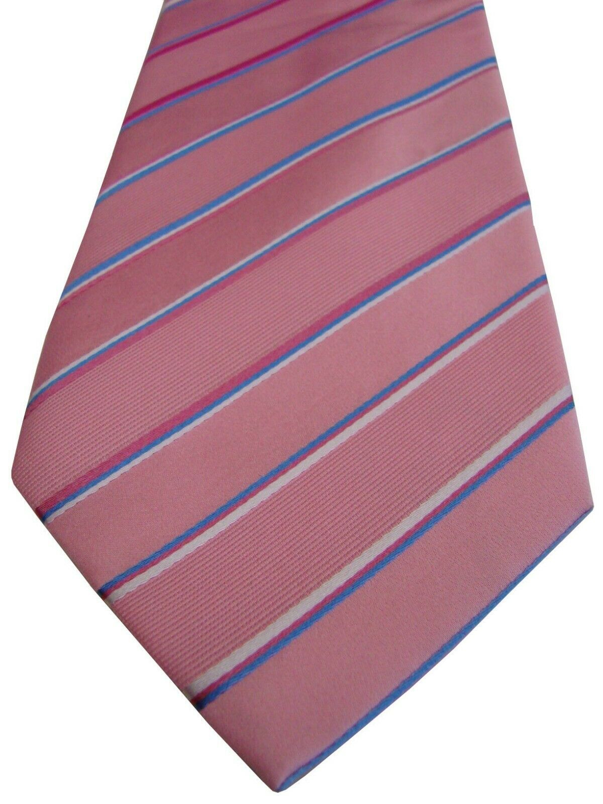 HAWES & CURTIS Mens Tie Pink – Multi-Coloured Stripes - Brandinity